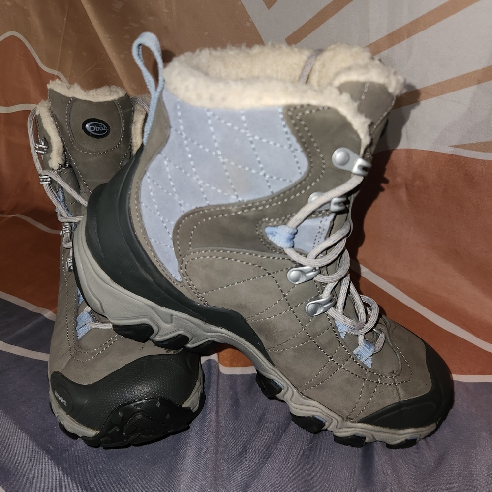 Oboz  Insulated Winter Snow B-Dry Waterproof Gray Boot NWOT 8